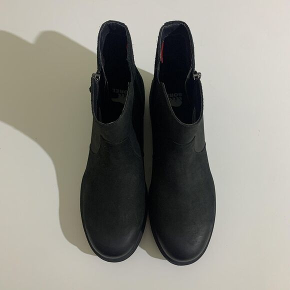 Sorel Boots Womens Size 8 Black Emelie II Waterproof Ankle Side Zip NL4328-010 - Picture 5 of 8